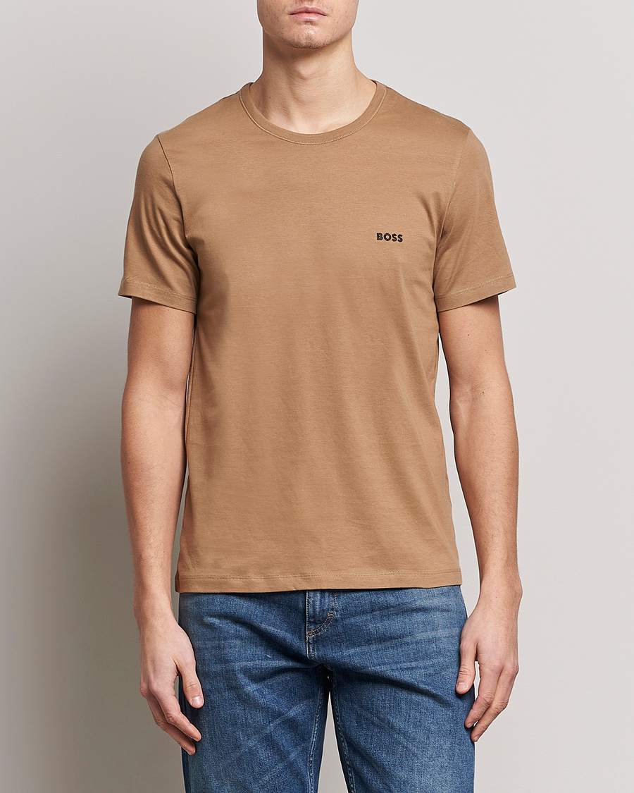 Herren | Multipack | BOSS BLACK | 3-Pack Crew Neck T-Shirt Beige/White/Black
