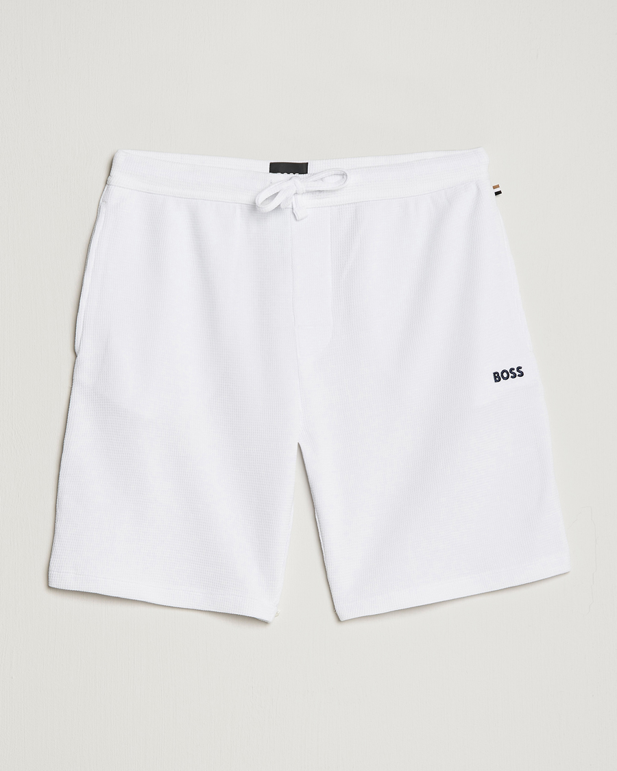 Herren | Shorts | BOSS BLACK | Waffle Logo Shorts Open White