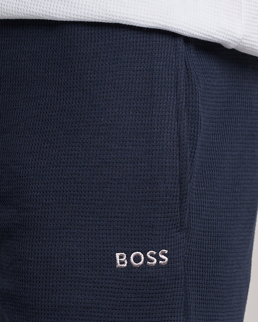 Herren | Shorts | BOSS BLACK | Waffle Logo Shorts Dark Blue