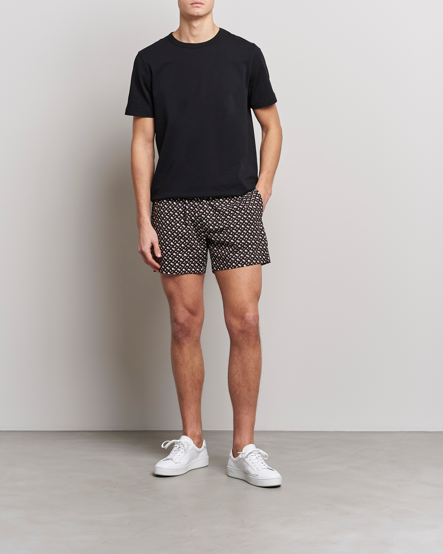 Herren | Badehosen | BOSS BLACK | Manu Monogram Logo Swimshorts Black