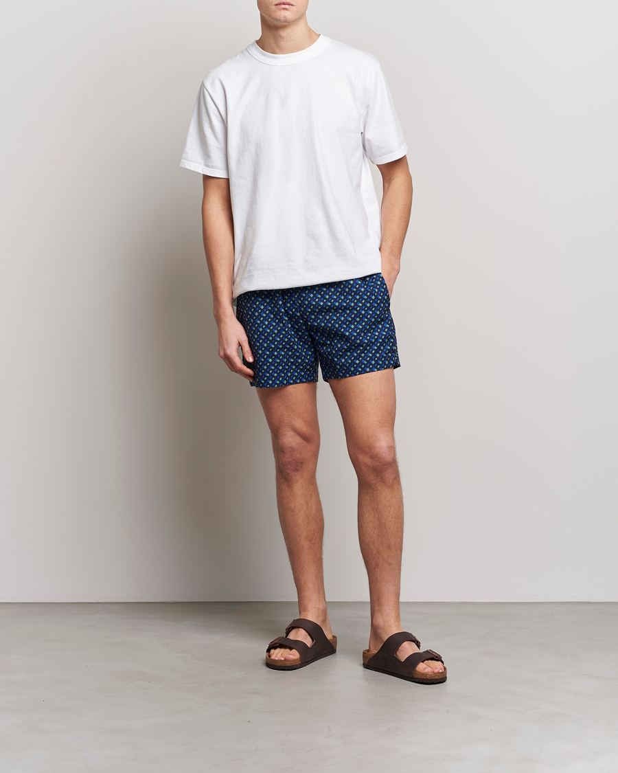 Herren | Badehosen | BOSS BLACK | Manu Monogram Logo Swimshorts Dark Blue