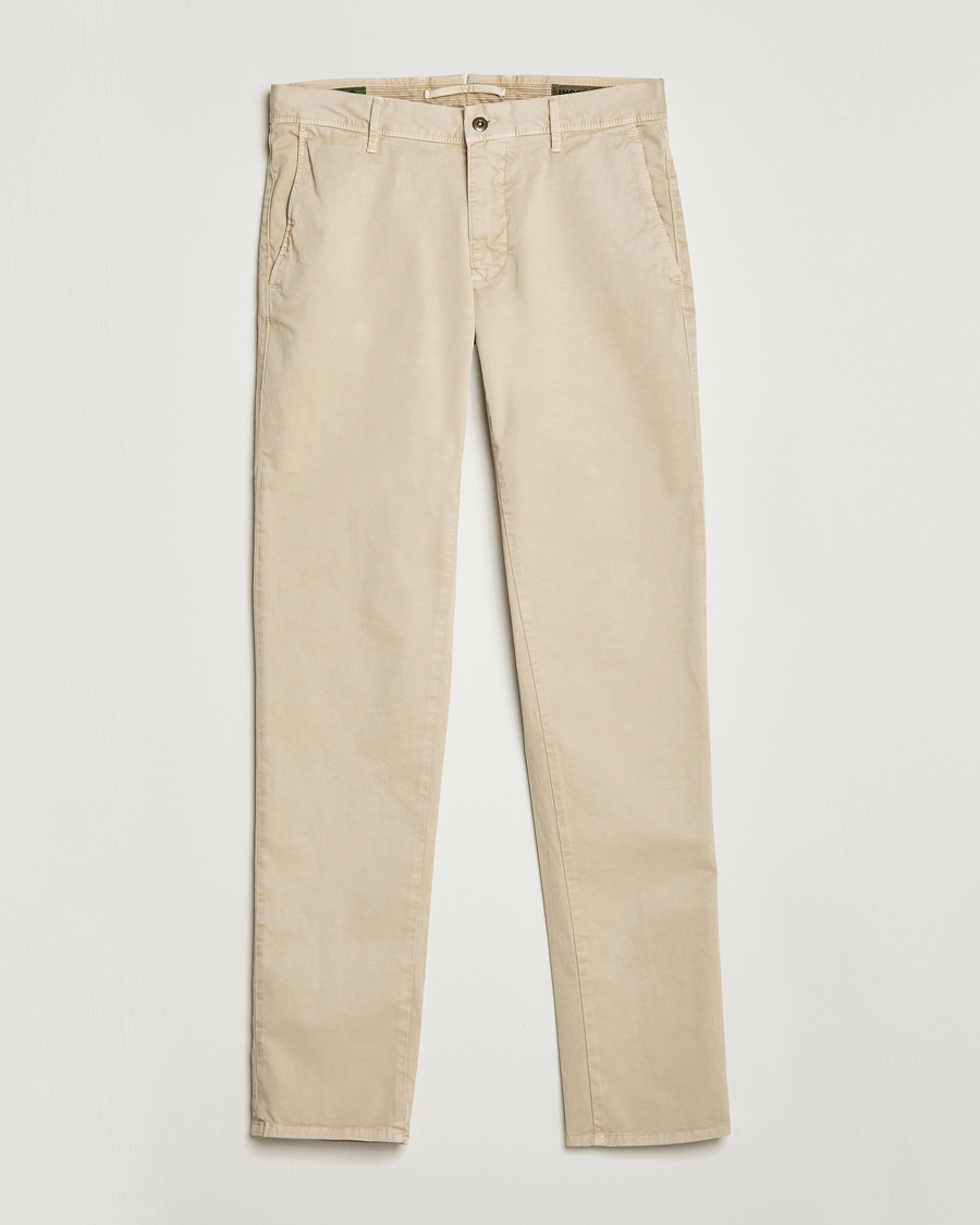 Herren | Hosen | Incotex | Slim Fit Garment Dyed Slacks Beige