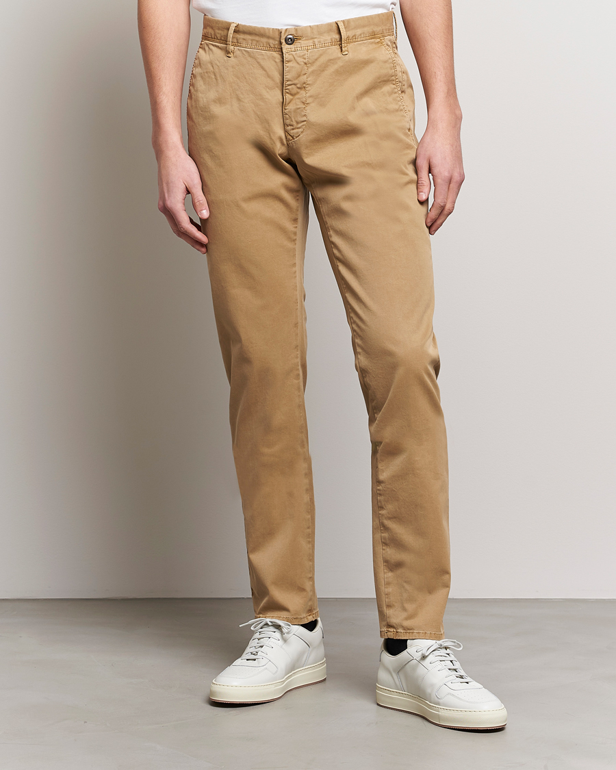 Herren |  | Incotex | Slim Fit Garment Dyed Slacks Khaki