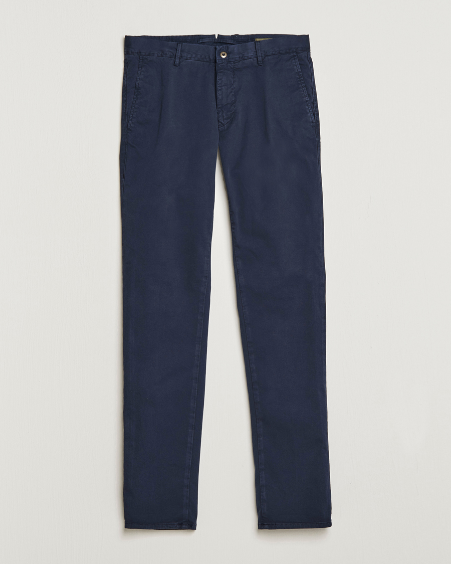 Herren | Hosen | Incotex | Slim Fit Garment Dyed Slacks Navy