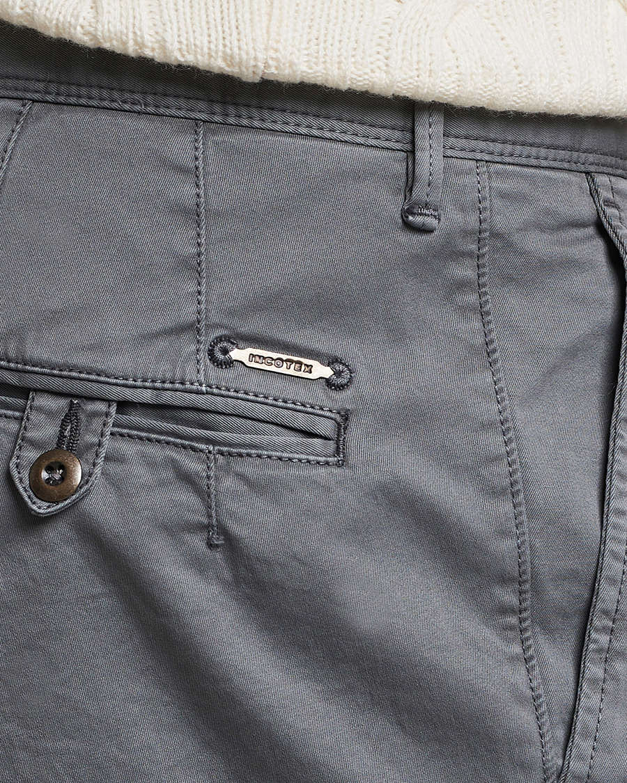 Herren | Hosen | Incotex | Tapered Fit Pleated Slacks Dark Grey