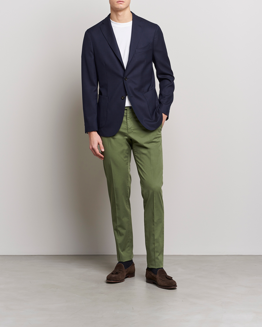 Herren | Hosen | Incotex | Slim Fit Comfort Chinos Olive