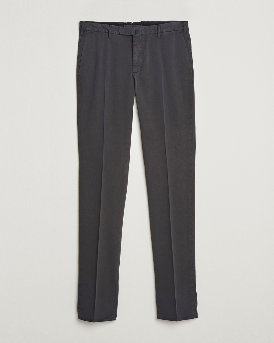Herren | Hosen | Incotex | Slim Fit Comfort Chinos Charcoal