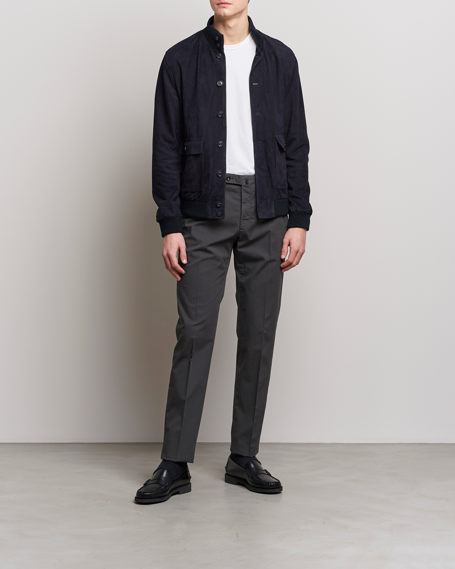 Herren | Hosen | Incotex | Regular Fit Comfort Chinos Charcoal