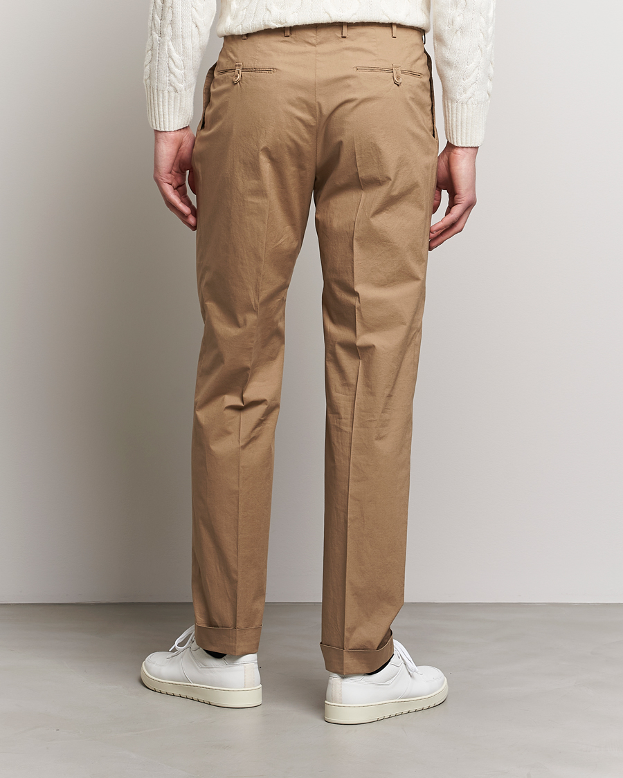 Herren | Hosen | Incotex | Carrot Fit Popelino Lightweight Cotton Trousers Khaki