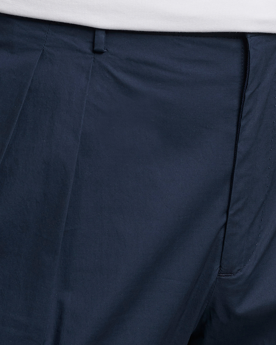 Herren | Hosen | Incotex | Carrot Fit Popelino Lightweight Cotton Trousers Navy