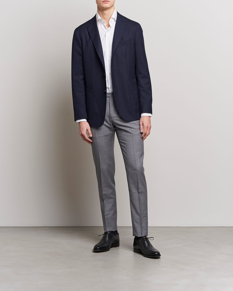Herren | Hosen | Incotex | Slim Fit Tropical Wool Trousers Light Grey