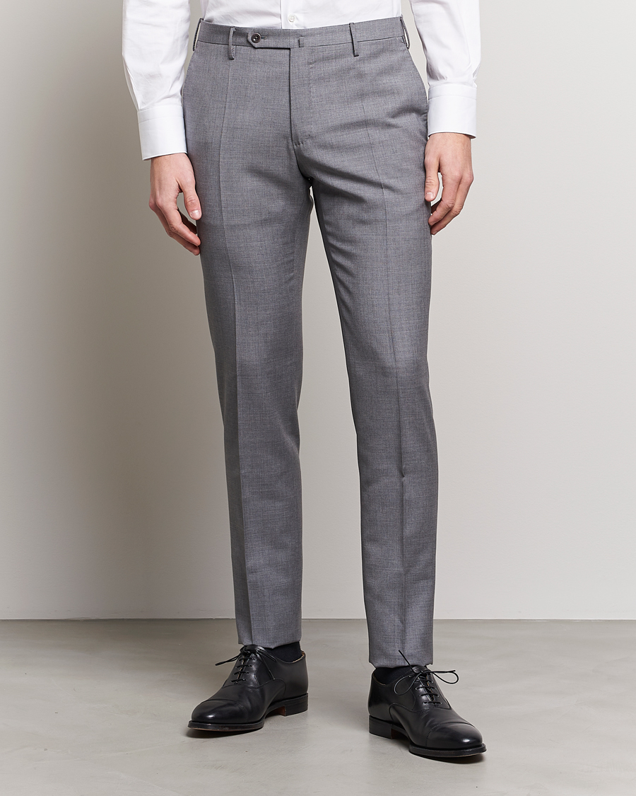 Herren | Incotex | Incotex | Slim Fit Tropical Wool Trousers Light Grey