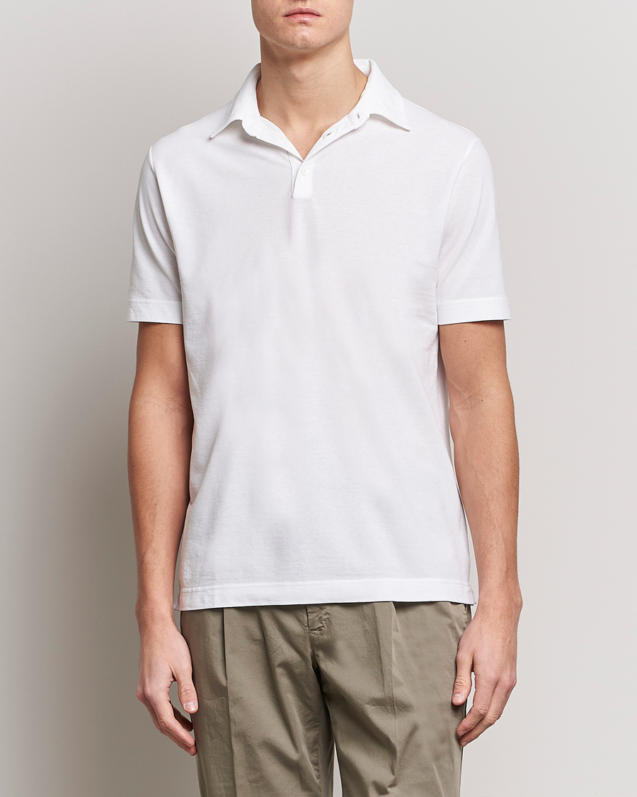 Herren | Italian Department | Zanone | Ice Cotton Polo White