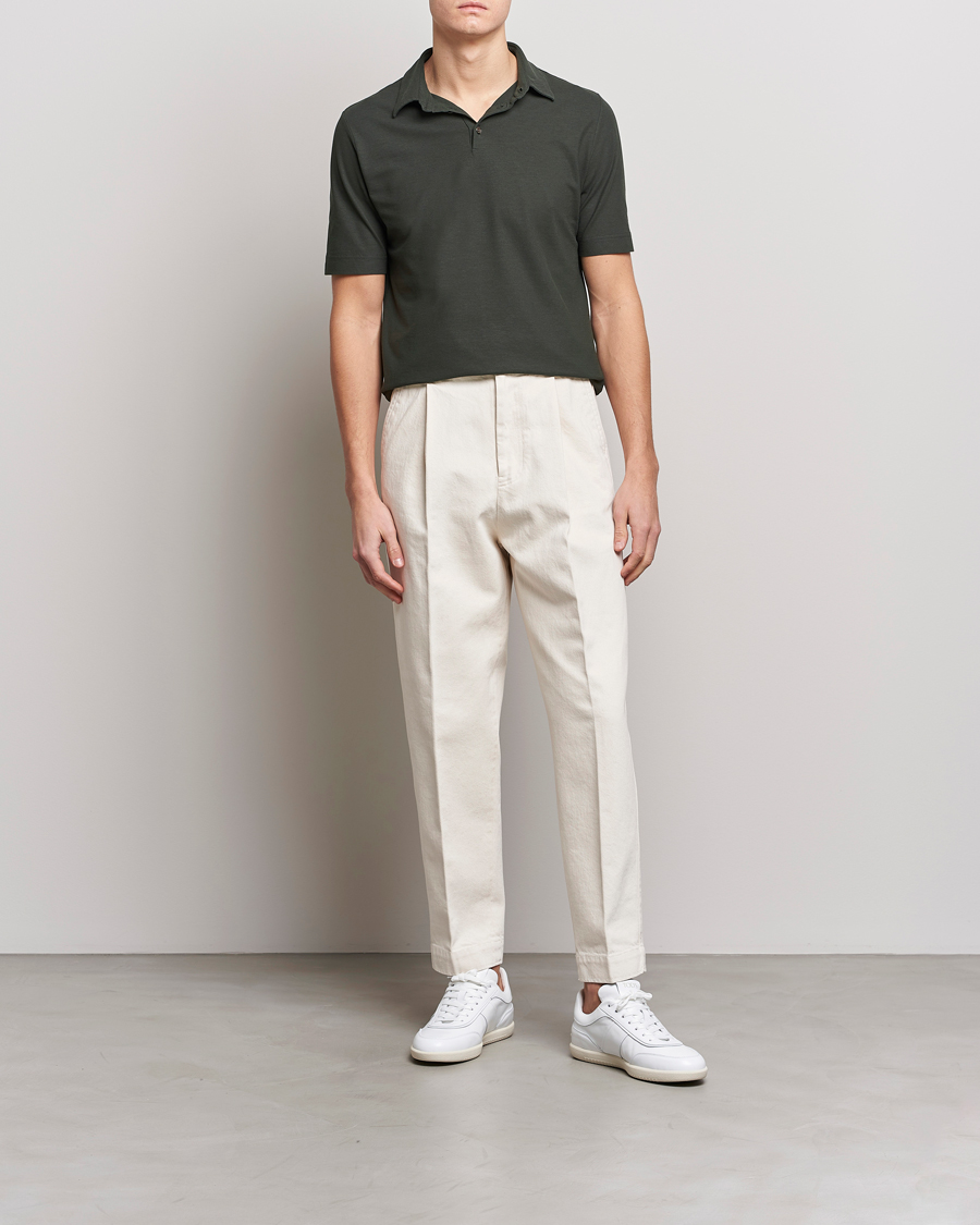 Herren | Poloshirts | Zanone | Ice Cotton Polo Military