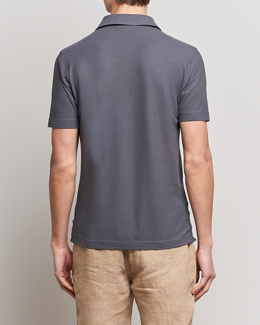 Herren | Poloshirts | Zanone | Ice Cotton Polo Dark Grey