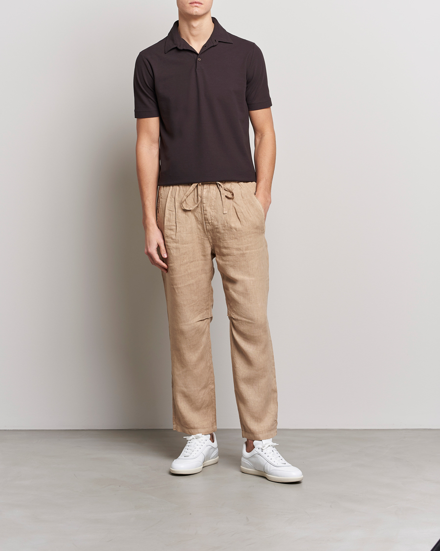 Herren | Poloshirts | Zanone | Ice Cotton Polo Dark Brown