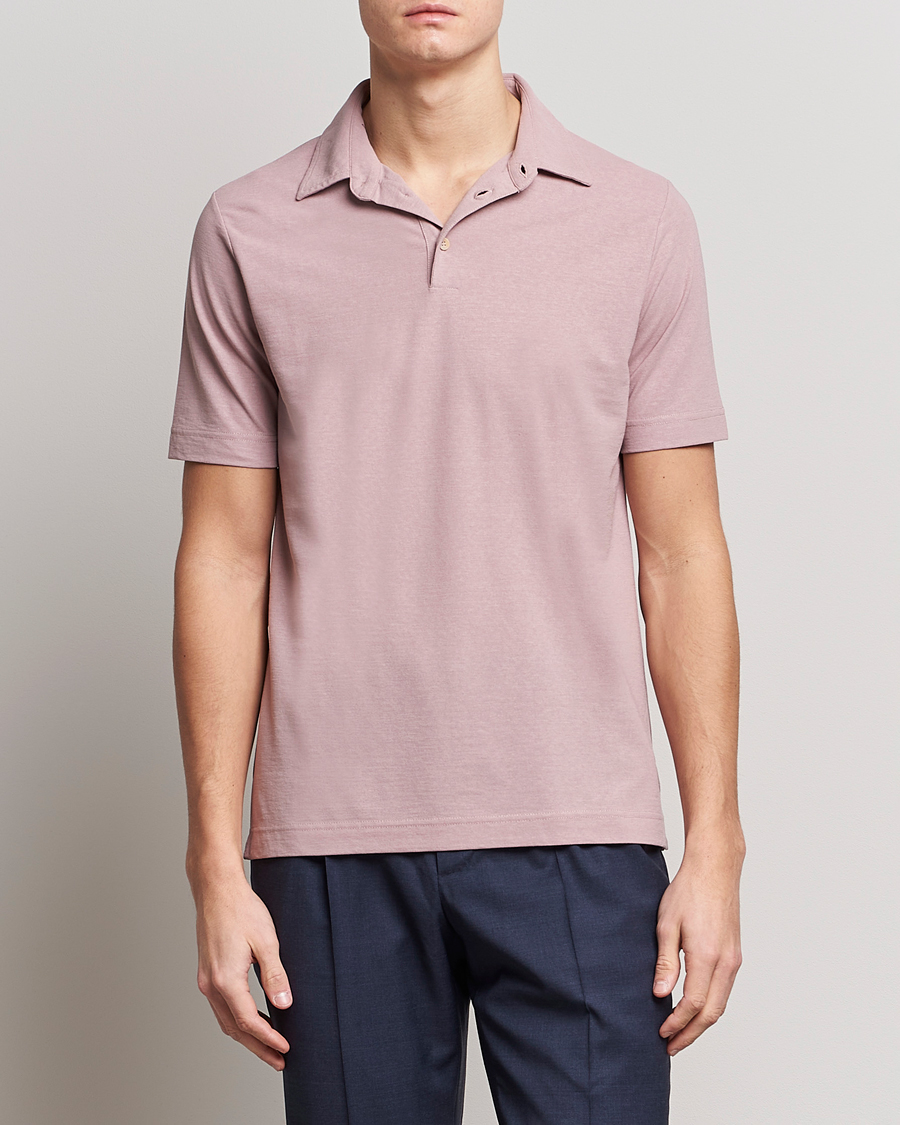 Herren |  | Zanone | Ice Cotton Polo Washed Pink