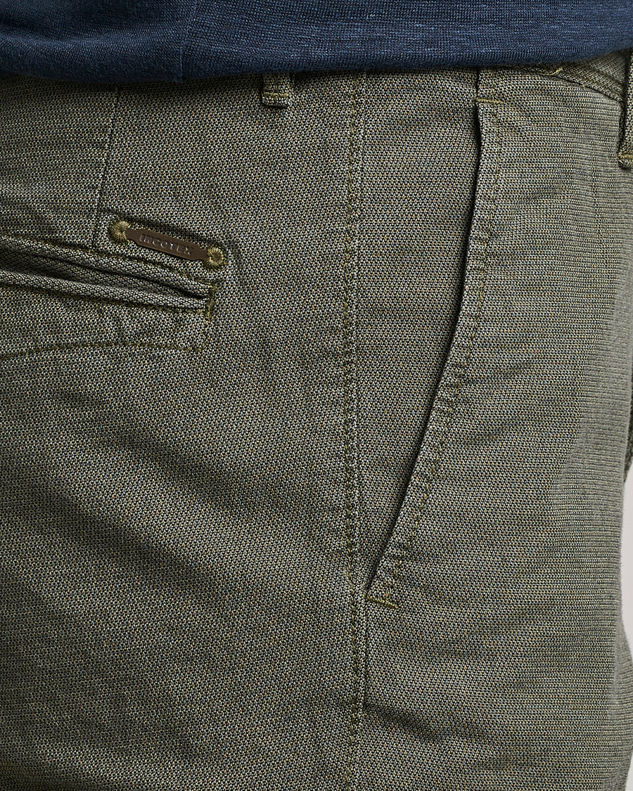 Herren | Hosen | Incotex | Slim Fit Overdyed Pattern Slacks Dark Green