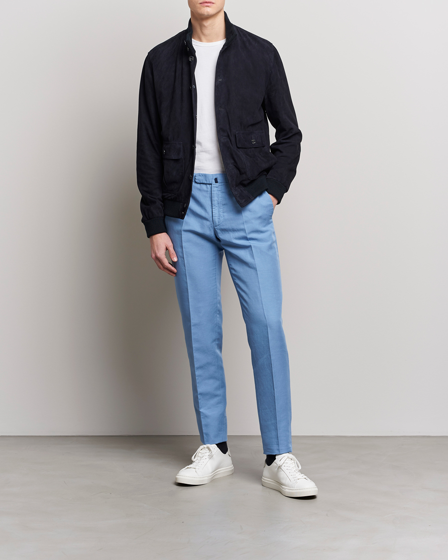 Herren | Hosen | Incotex | Slim Fit Chinolino Trousers Light Blue