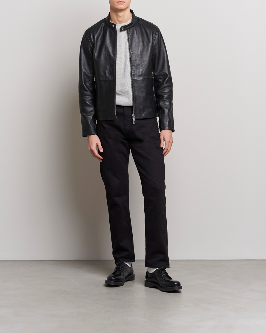 Herren | Jacken | J.Lindeberg | Boris Biker Leather Jacket Black