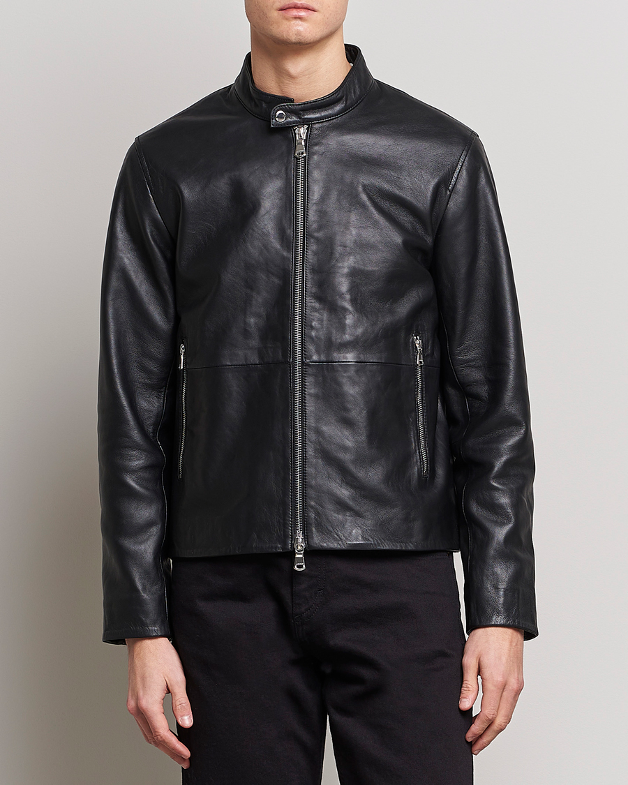 Herren |  | J.Lindeberg | Boris Biker Leather Jacket Black
