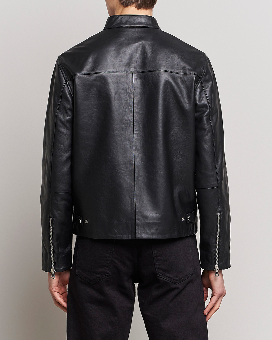 Herren | Jacken | J.Lindeberg | Boris Biker Leather Jacket Black