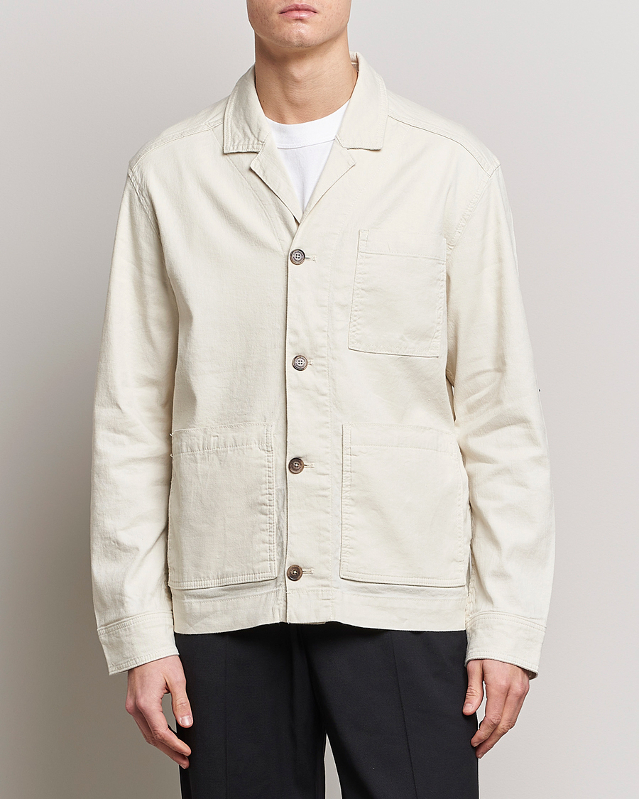 Herren | Overshirts | J.Lindeberg | Errol Linen/Cotton Workwear Overshirt Turtledove
