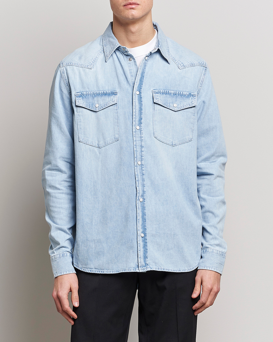 Herren |  | J.Lindeberg | Carson Denim Shirt Light Blue