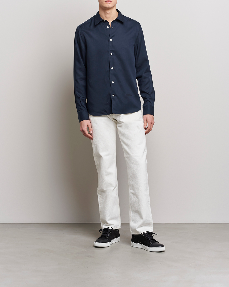 Herren | Hemden | J.Lindeberg | Slim Fit Comfort Tencel Shirt Navy
