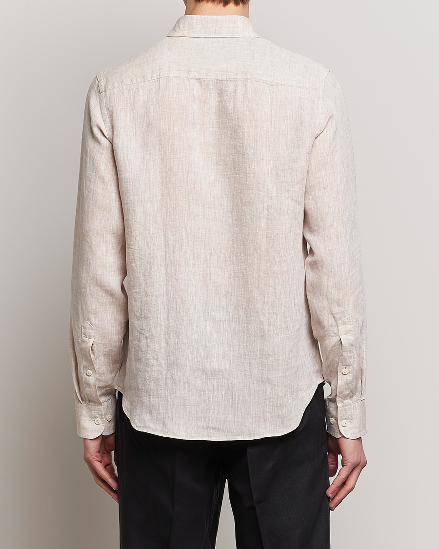 Herren | Hemden | J.Lindeberg | Slim Fit Linen Melange Shirt Safari Beige