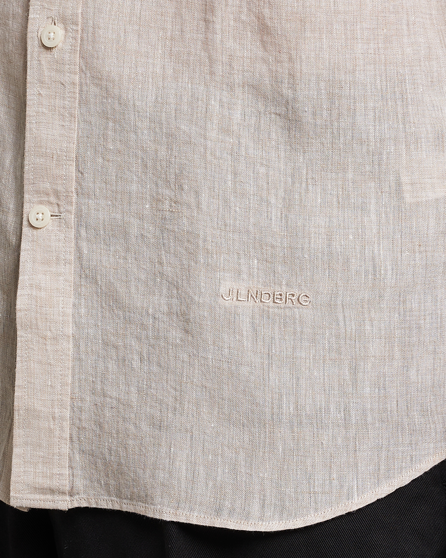 Herren | Hemden | J.Lindeberg | Slim Fit Linen Melange Shirt Safari Beige