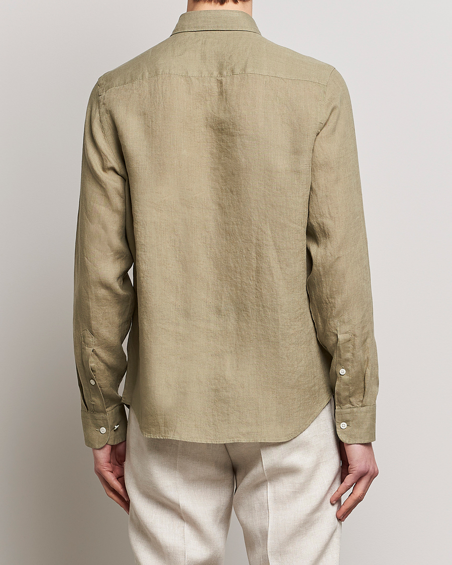 Herren | Hemden | J.Lindeberg | Slim Fit Clean Linen Shirt Aloe