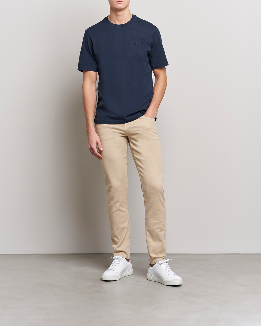 Herren | T-Shirts | J.Lindeberg | Dale Organic Cotton Patch T-Shirt Navy