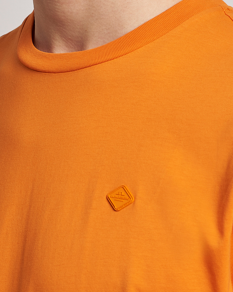 Herren | T-Shirts | J.Lindeberg | Dale Organic Cotton Patch T-Shirt Russet Orange