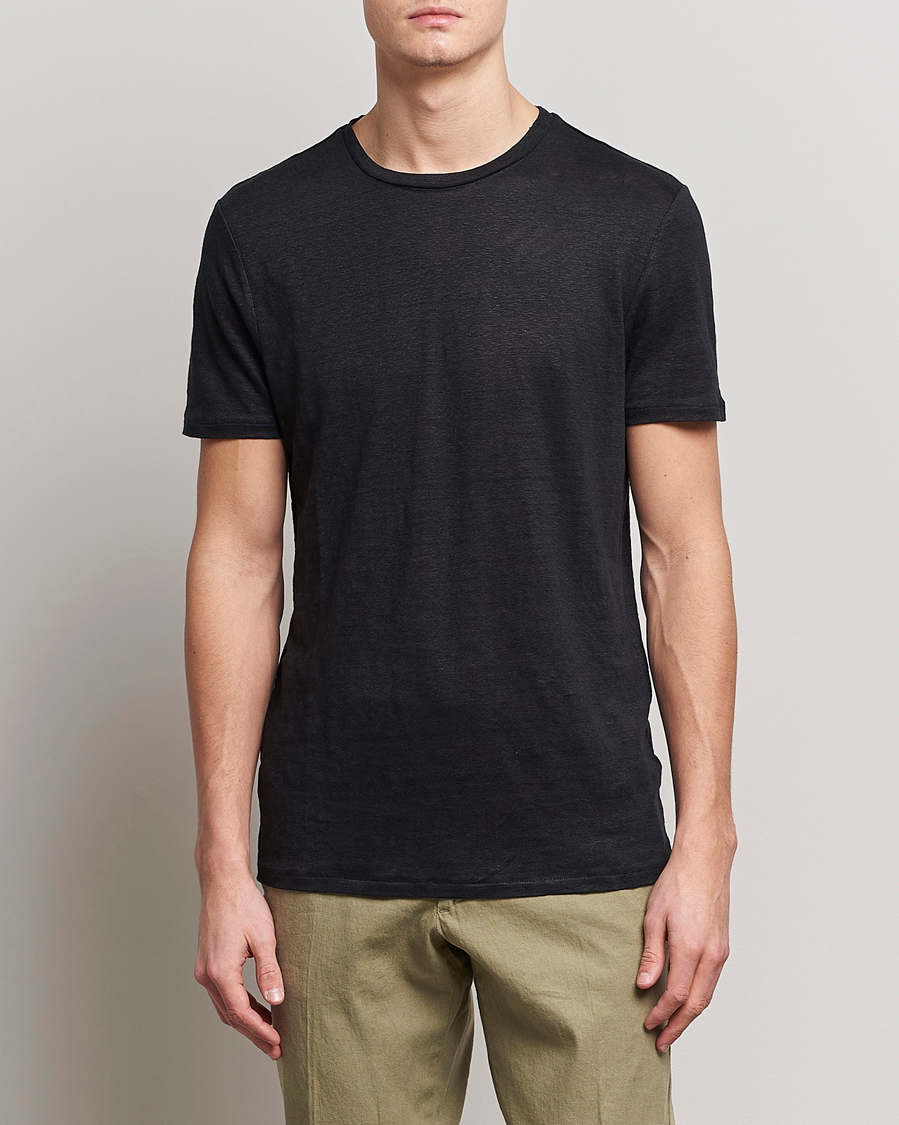 Herren | | J.Lindeberg | Coma Linen Tee Black