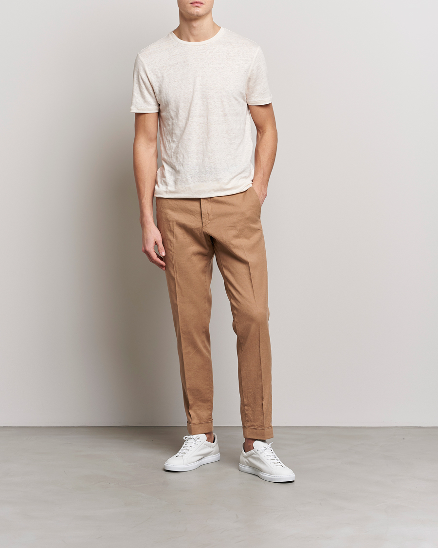 Herren | T-Shirts | J.Lindeberg | Coma Linen Tee Turtledove