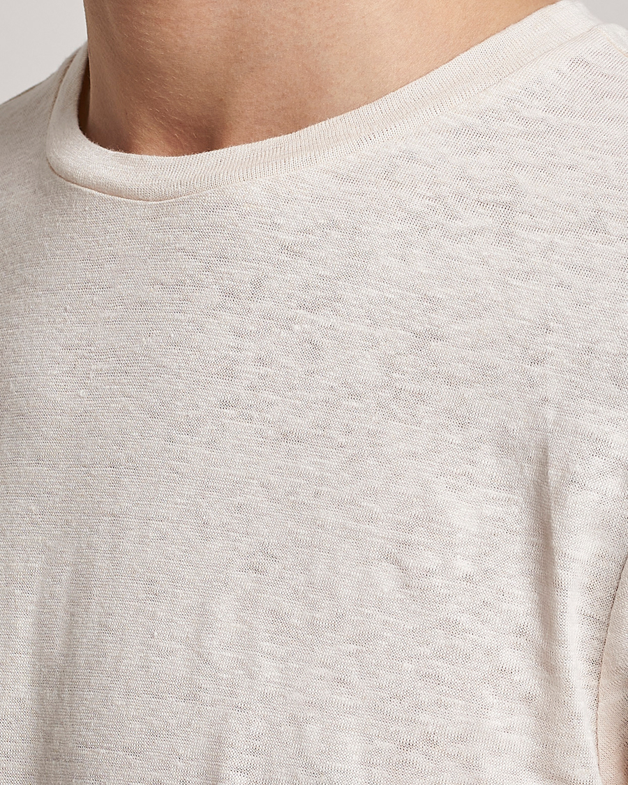 Herren | T-Shirts | J.Lindeberg | Coma Linen Tee Turtledove