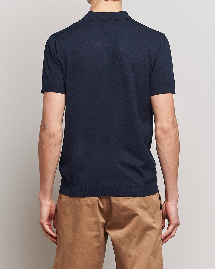 Herren | Poloshirt | J.Lindeberg | Ridge Rayon Silk Polo Navy