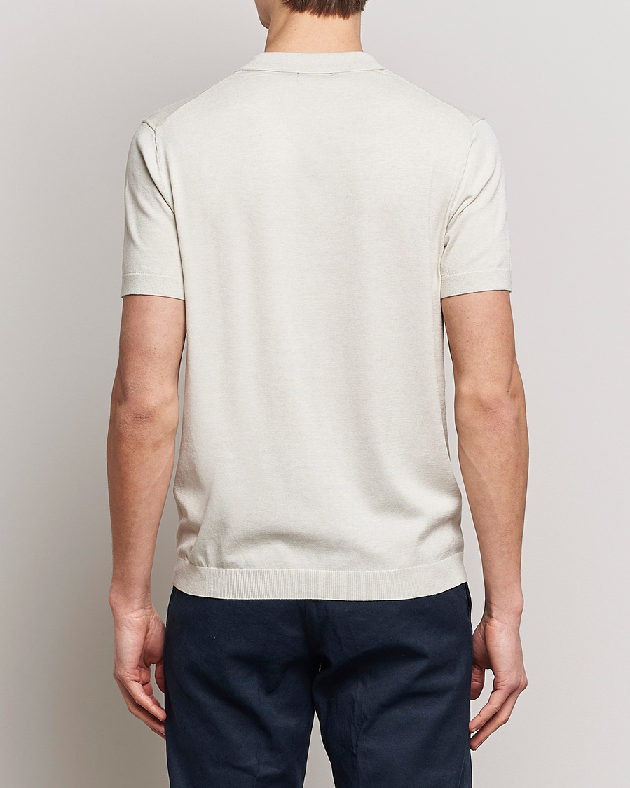 Herren | Poloshirts | J.Lindeberg | Ridge Rayon Silk Polo Light Grey Melange