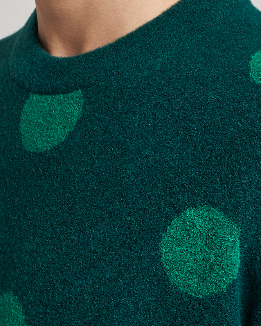 Herren | Pullover | J.Lindeberg | Dotte Hairy Jacquard Crewneck Rain Forest