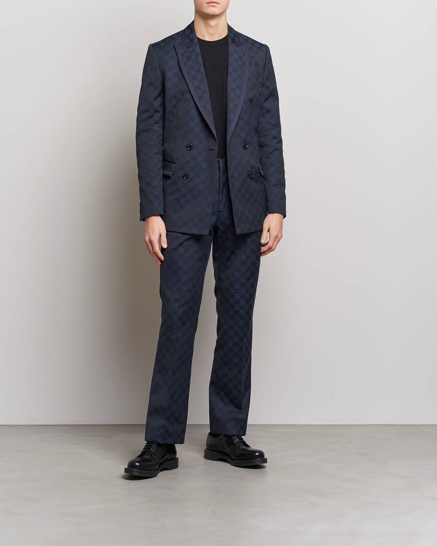 Herren | Sakkos | J.Lindeberg | Doryl S JL Jacquard Double Breasted Blazer Navy