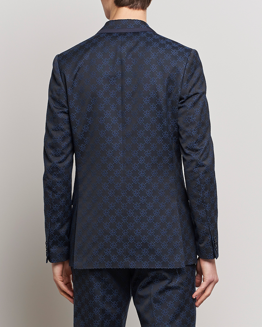 Herren | Sakkos | J.Lindeberg | Doryl S JL Jacquard Double Breasted Blazer Navy