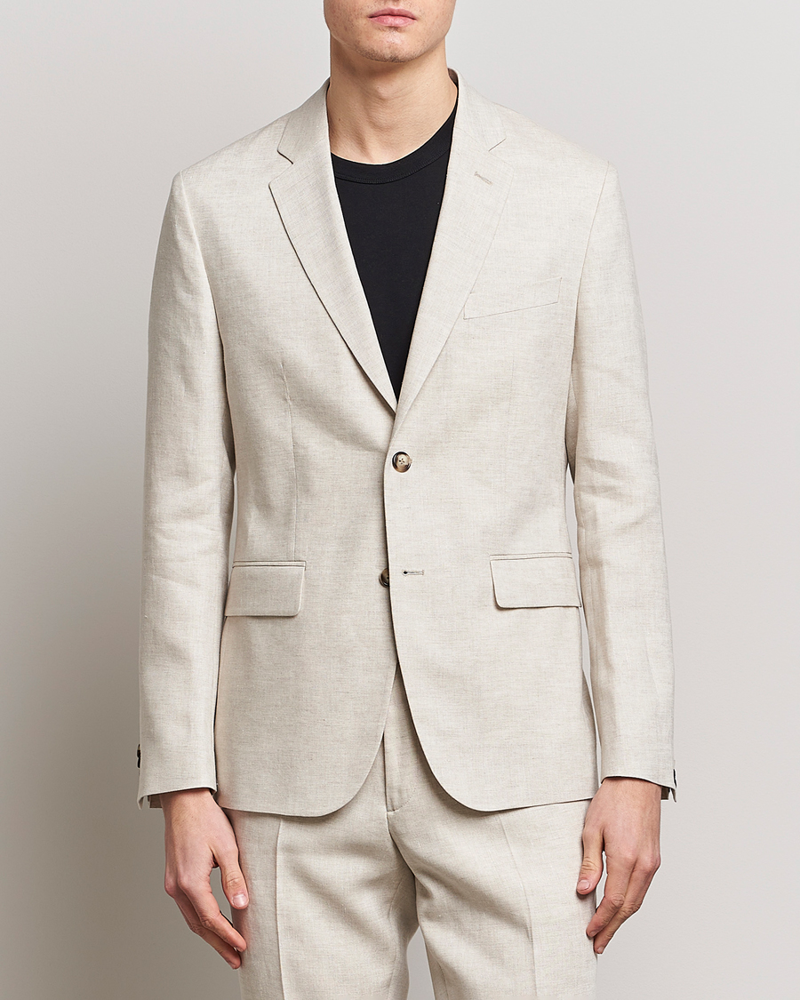 Herren | | J.Lindeberg | Hopper Super Linen Blazer Safari Beige
