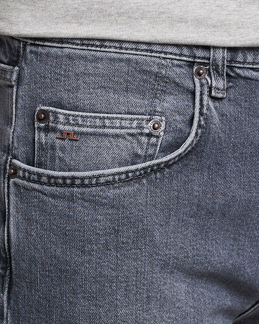 Herren | Jeans | J.Lindeberg | Cedar Greyish Organic Cotton Jeans Granite Grey