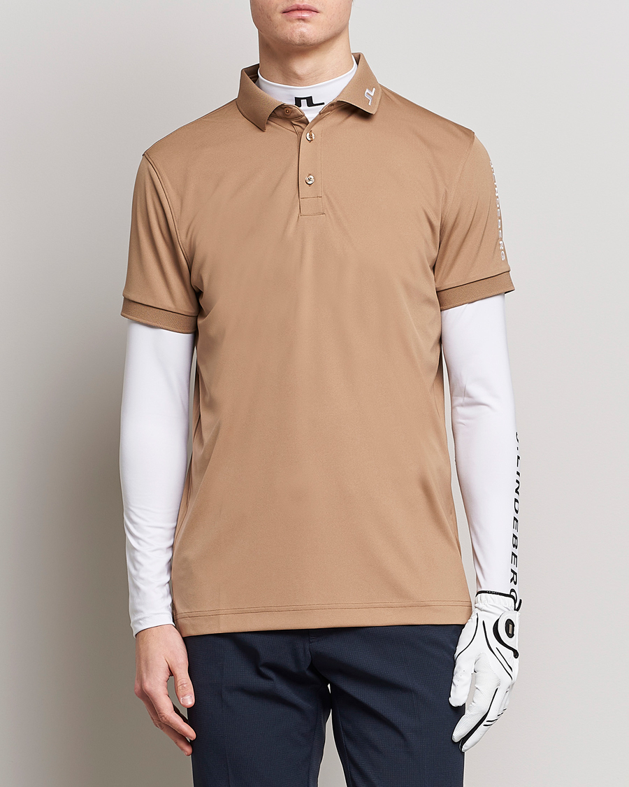Herren | Poloshirt | J.Lindeberg | Tour Tech Regular Fit Polo Tiger Brown