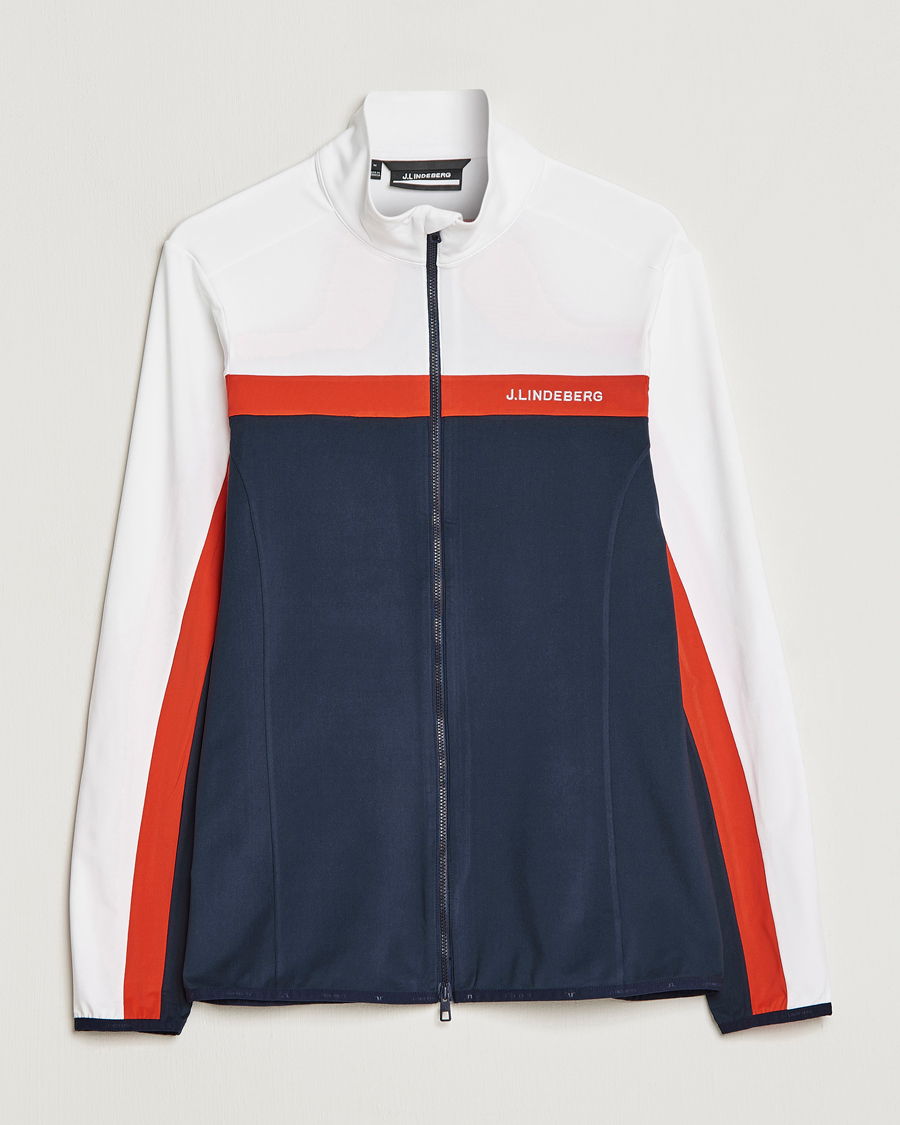 Herren | Pullover | J.Lindeberg | Jarvis Mid Layer Full Zip Navy