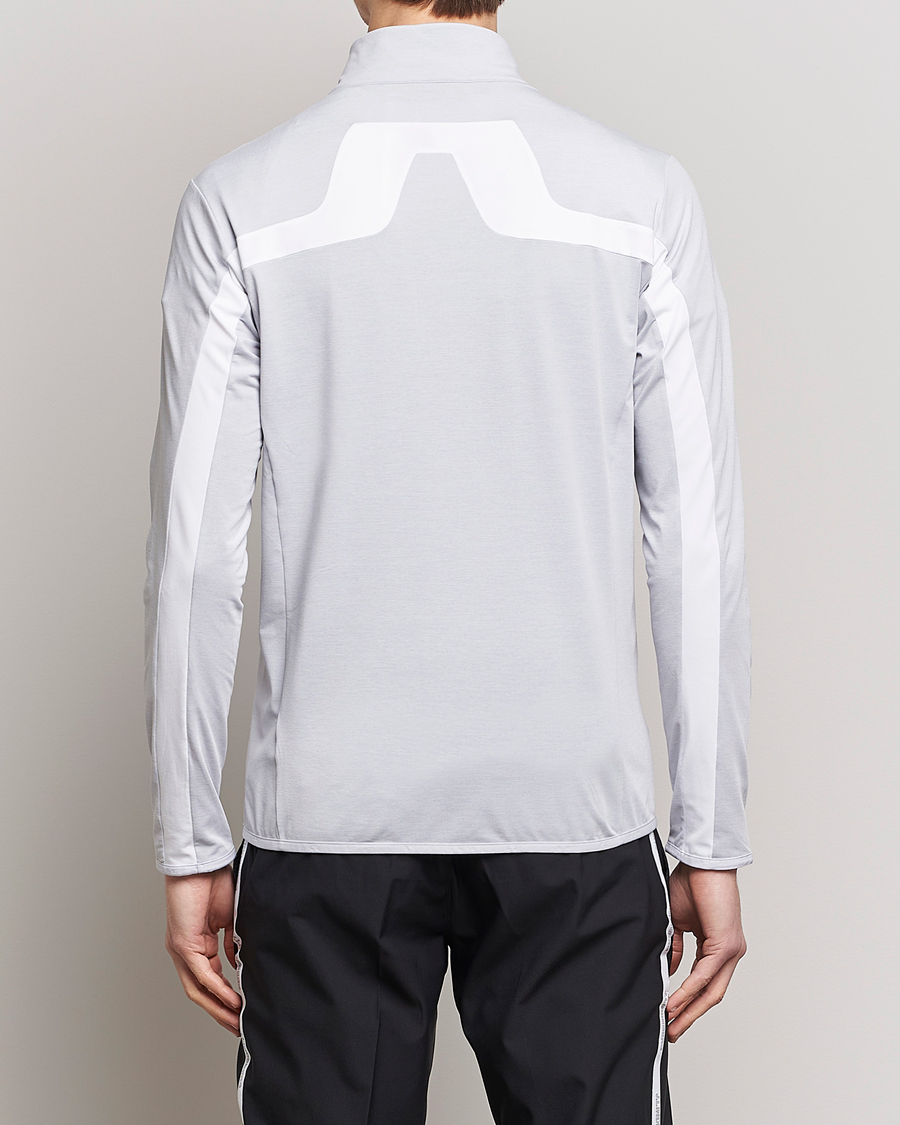 Herren | Pullover | J.Lindeberg | Jarvis Mid Layer Full Zip Light Grey Melange