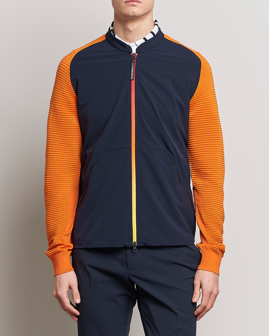 Herren | Jacken | J.Lindeberg | Rolf Hybrid Knitted Jacket Navy