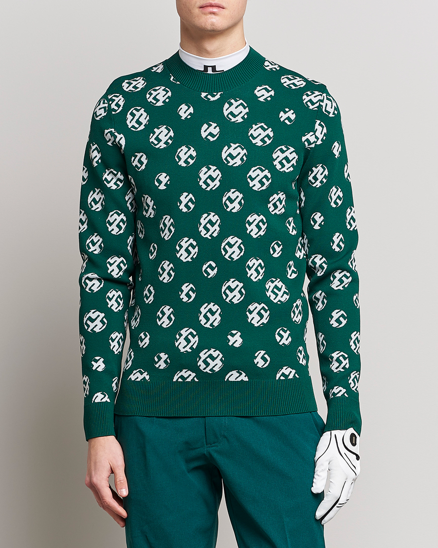 Herren |  | J.Lindeberg | Gus Jaccquard Knitted Sweater Rain Forest