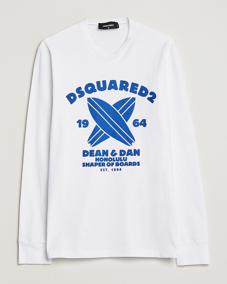 Herren | T-Shirts | Dsquared2 | Long Sleeve Surf Tee White